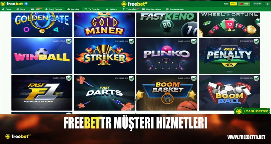 Freebettr Müşteri Hizmetleri